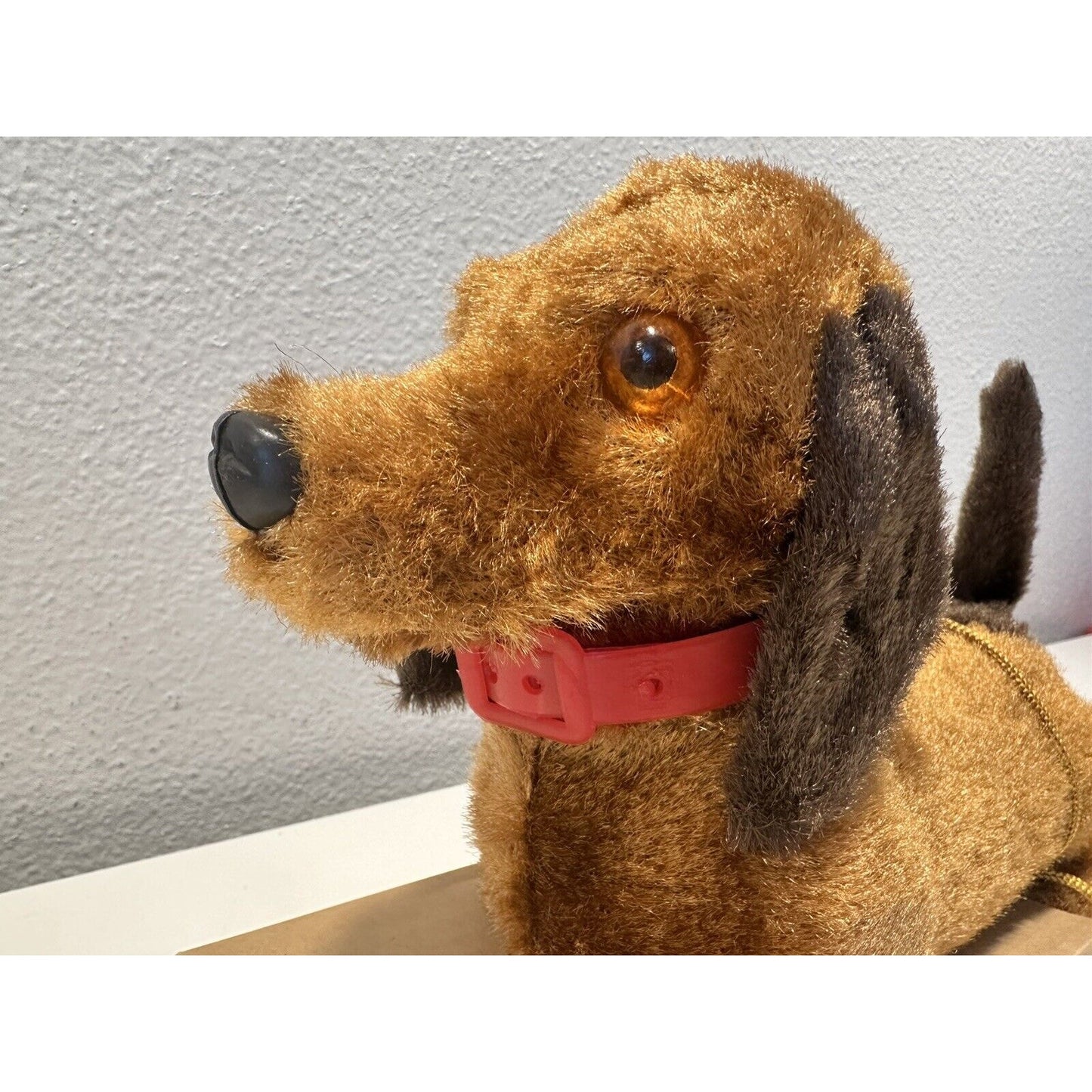 VINTAGE *NEW* Dachshund Leashed Walking Barking Collared Dog