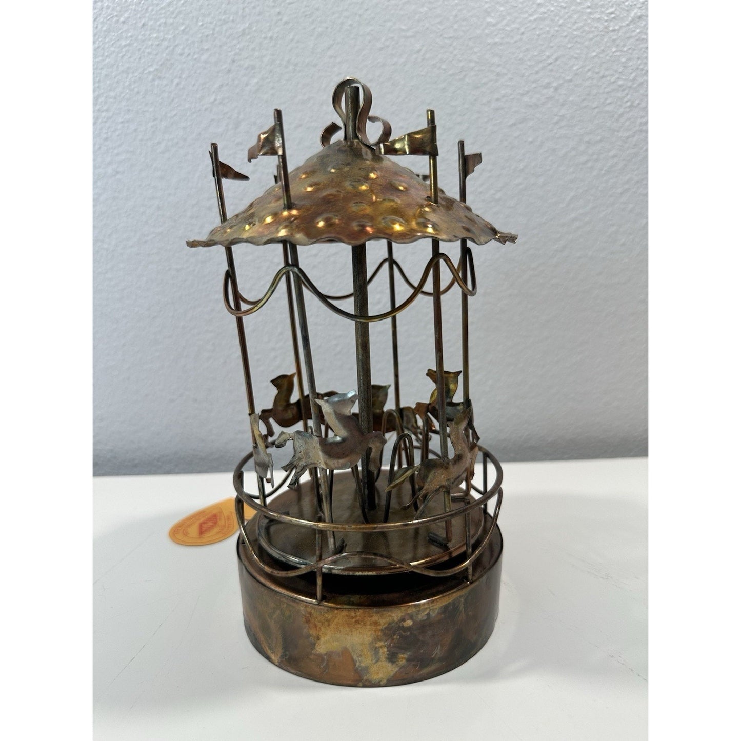 VINTAGE *NEW* 1960's Artmark Metal Musical Carousel By Marlo
