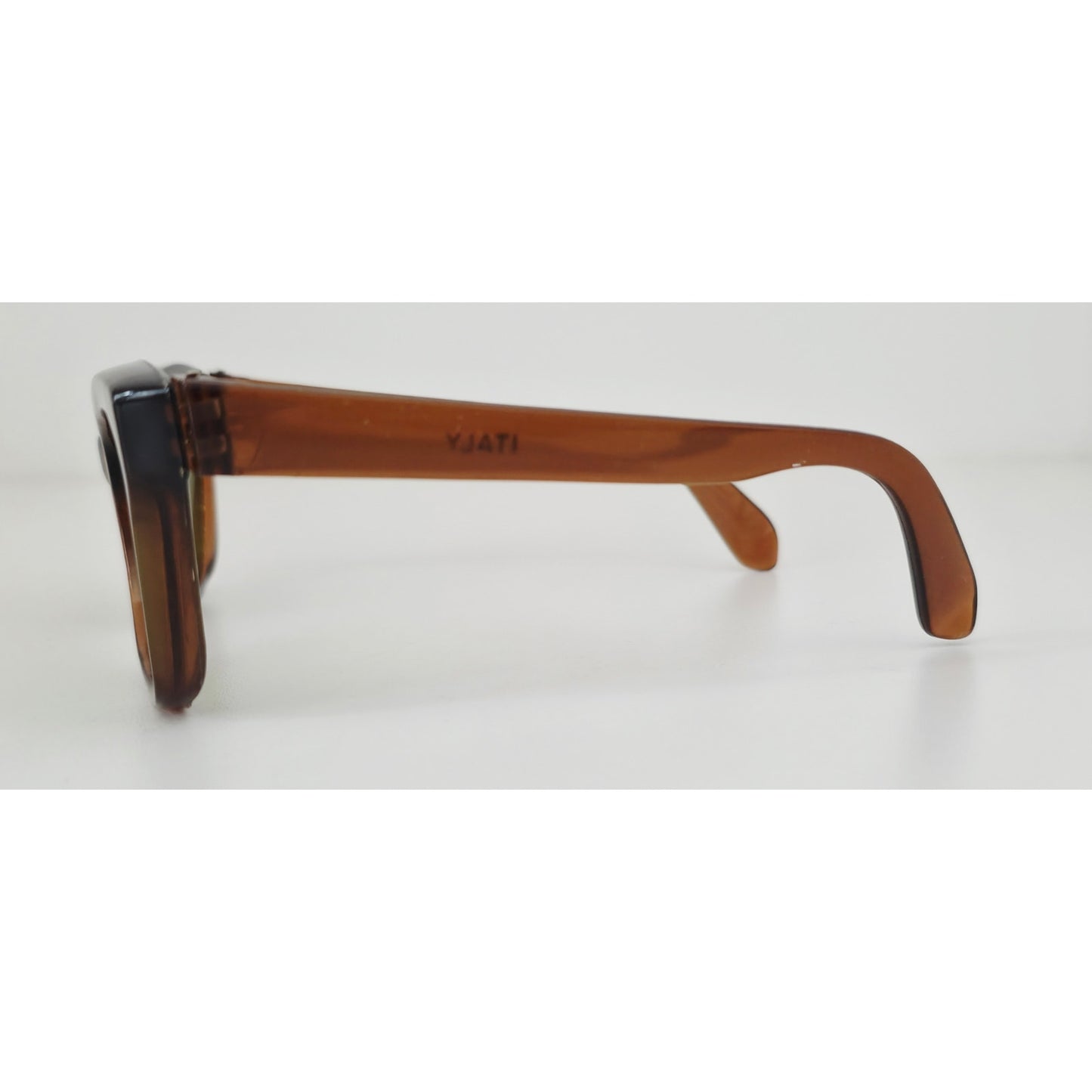 VINTAGE *NEW* 1970's Glam Unisex Sunglasses Brown Frame Green Lens