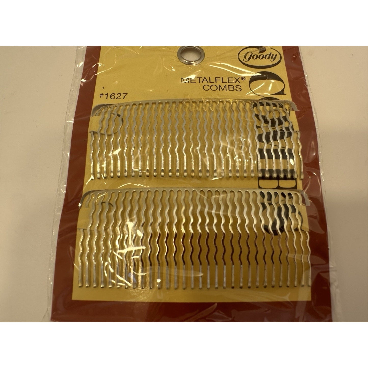 VINTAGE *NEW* 1975 Goody Metalflex Silver Fashion Combs Set of 4 #1627