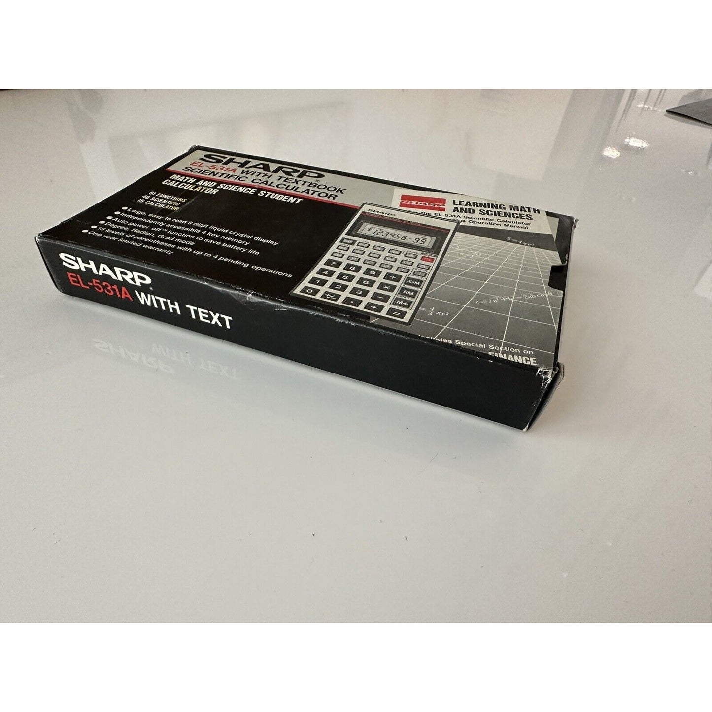 VINTAGE *NEW* SHARP EL-531A with Textbook Scientific Calculator