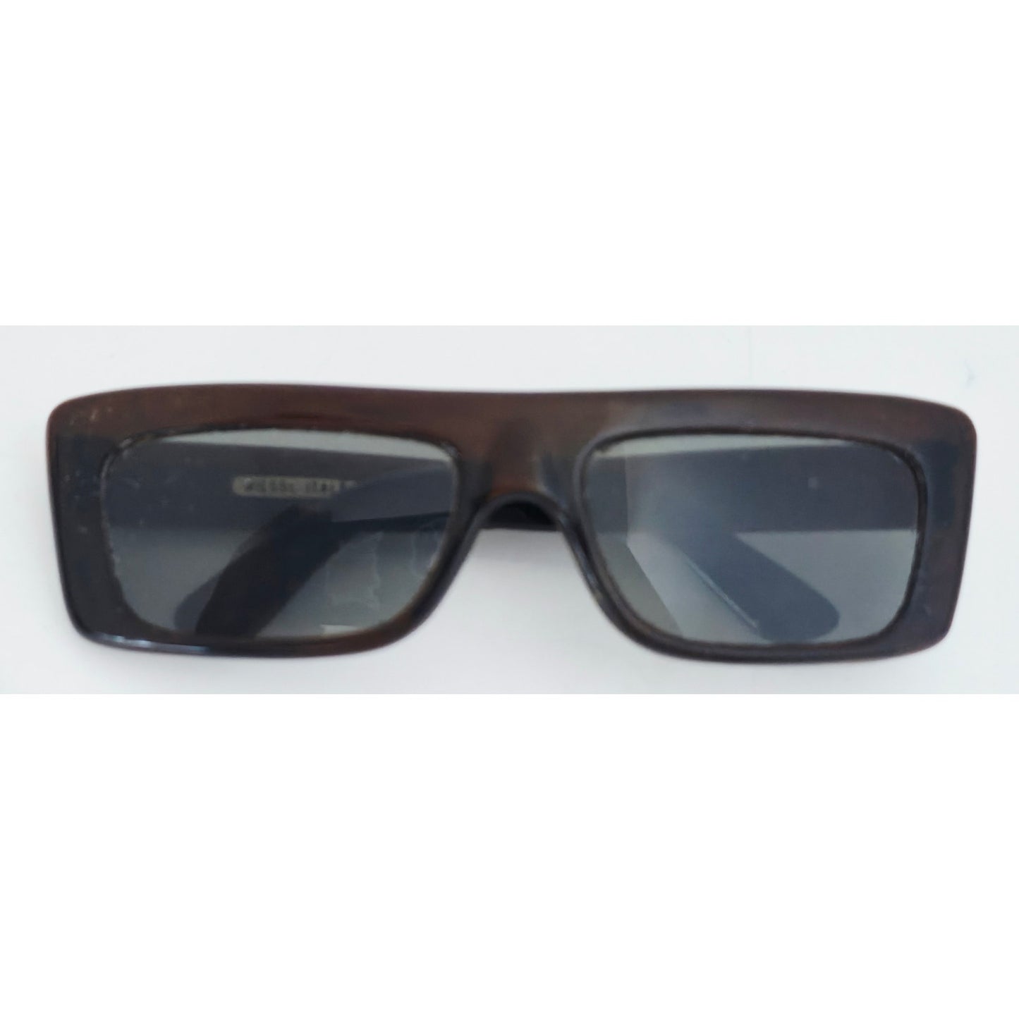 VINTAGE *NEW* 1970's Glam Unisex Brown Frame with Gray Lens Sunglasses Made in Italy