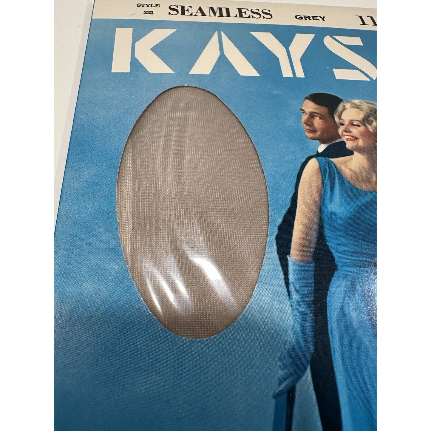 VINTAGE *NEW* Kayser Hosiery-Seamless-Grey-2pair-Sz10S