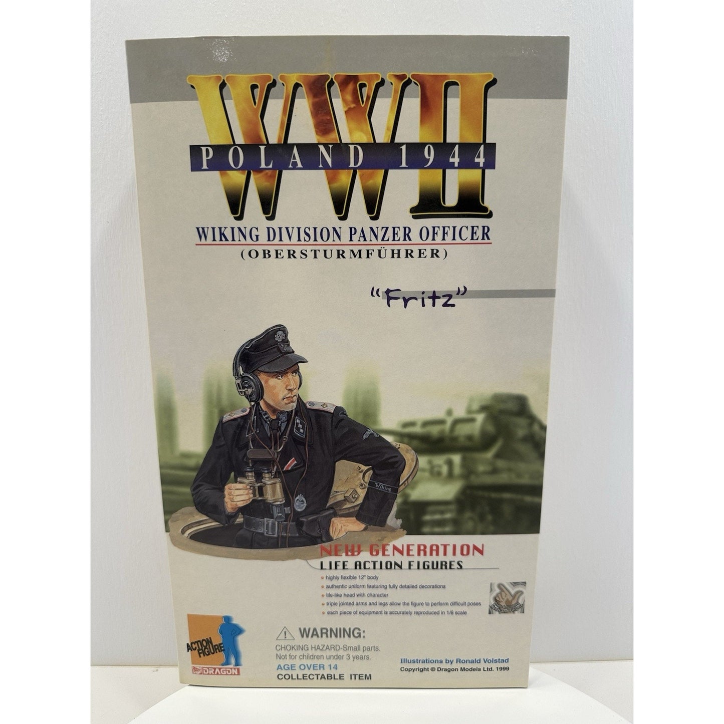 VINTAGE *NEW* 1999 DRAGON WWII "Fritz" Obersturmfuhrer Panzer Officer