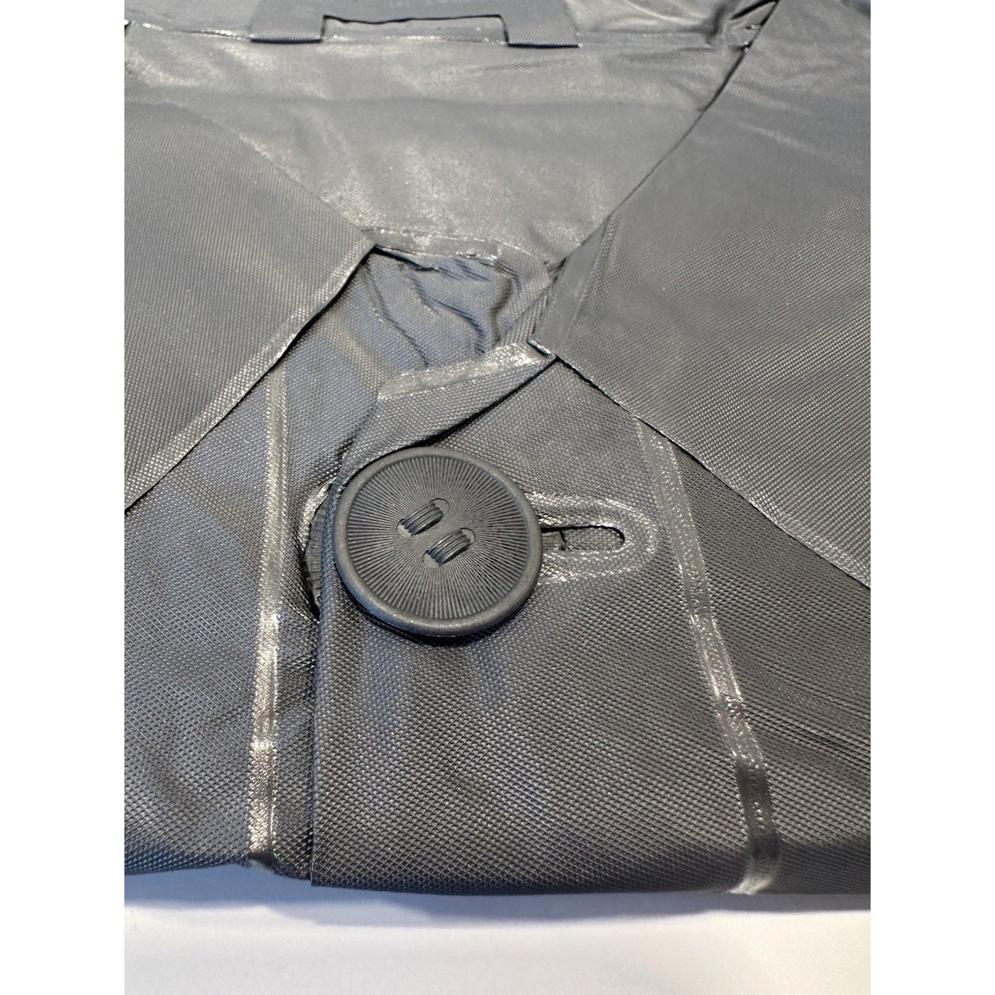 VINTAGE *NEW* 1950s Men's Vinyl Raincoat Heavy Weight Button Front - Med