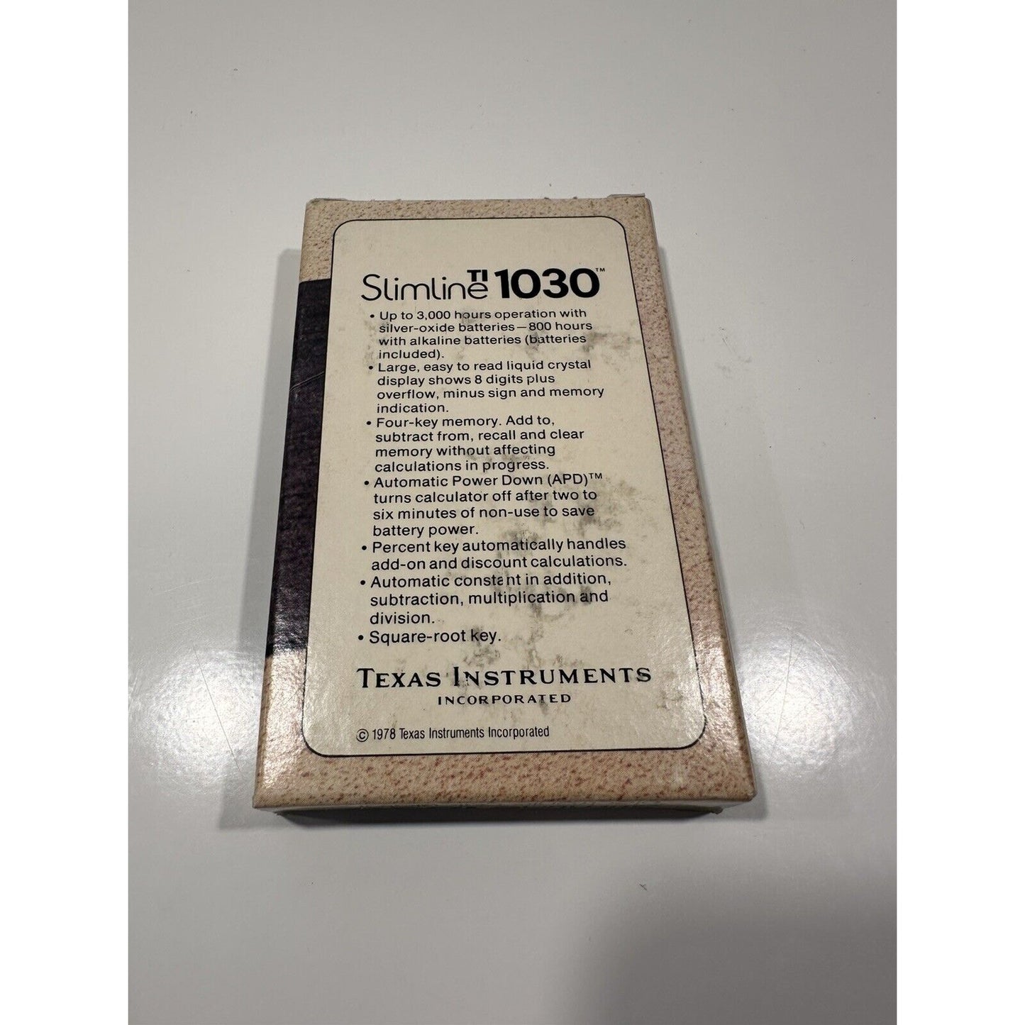 VINTAGE *NEW* Texas Instruments Slimline TI-1030 Calculator