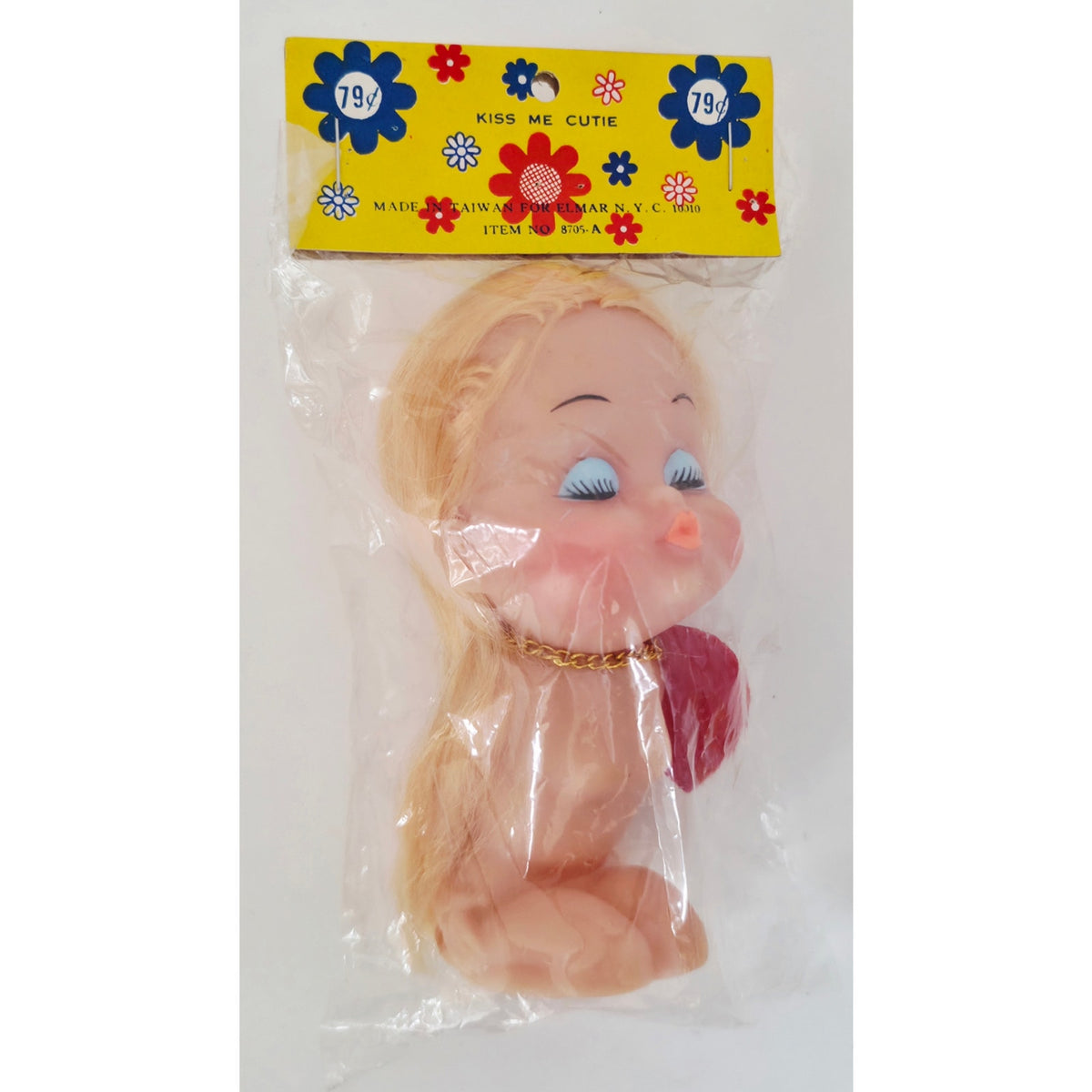 VINTAGE *NEW* 1960's Elmar 'Kiss Me Cutie' Doll