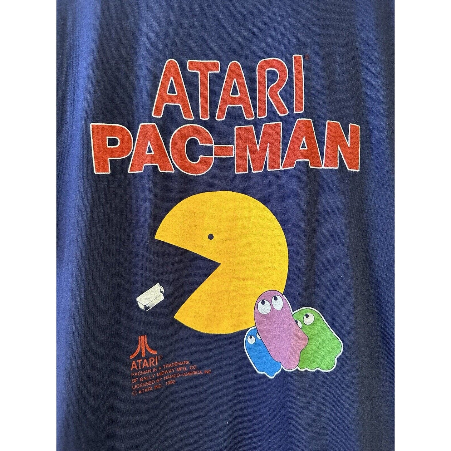 VINTAGE *NEW* 1980's Atari Graphic Pac-Man Promo T-Shirt Kid M 10-12
