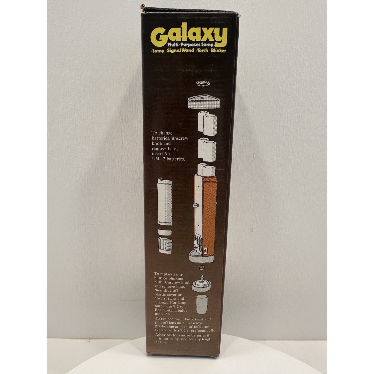 VINTAGE *NEW* 1970's GALAXY Multi-Purpose Lamp Emergency Signal Wand Torch Blinker
