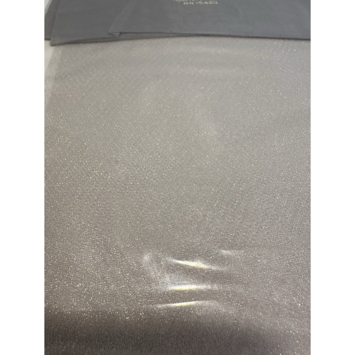 VINTAGE *NEW* 1970's Pair of ModGlitter Hosiery-Glitter Silver Sz9.5M X 1