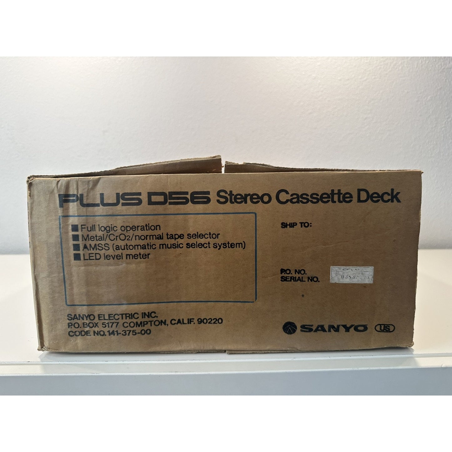 VINTAGE *NEW* Sanyo Plus D56 Stereo Cassette Deck led