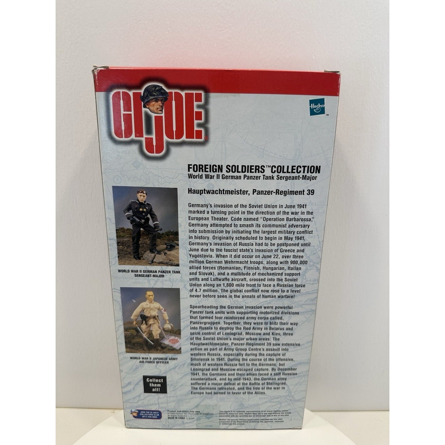 VINTAGE 2000 GI Joe German Panzer Tank SergeantMajor Foreign Soldiers Collection