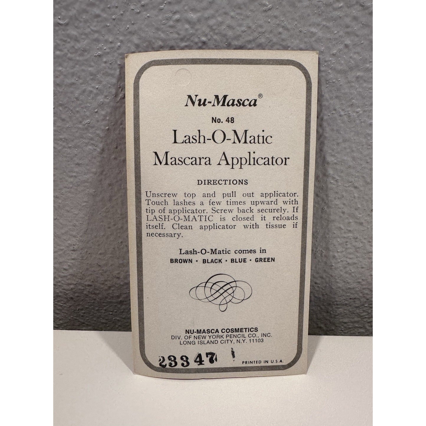 VINTAGE *NEW* Nu-Masca Lash 'O Matic Mascara Applicator Black