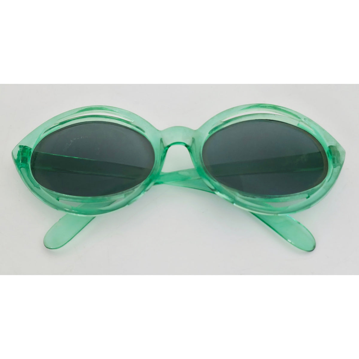 VINTAGE *NEW* 1970's Solarex Green Frame Gray Lens Sunglasses USA