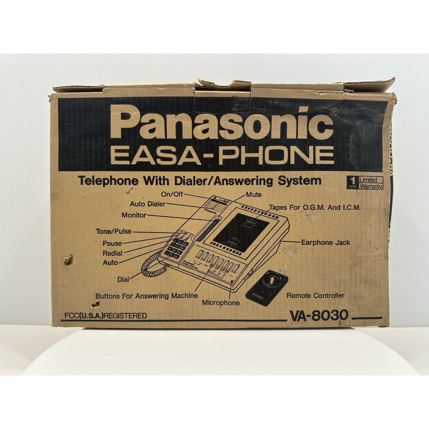 VINTAGE *NEW* Panasonic Easa-Phone Va-8030 Telephone w/ Dialer Answering System