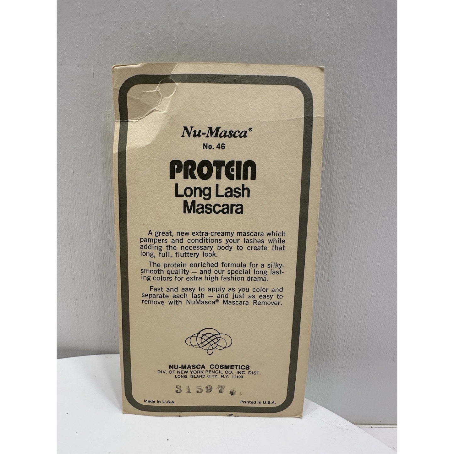 VINTAGE *NEW* 1970's Nu-Masca Protein Long Lash Mascara Azore Blue