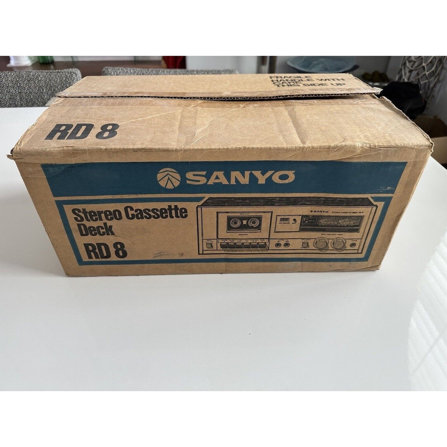 VINTAGE *NEW* Sanyo Model RD-8 Simulated Wood Stereo Cassette Deck