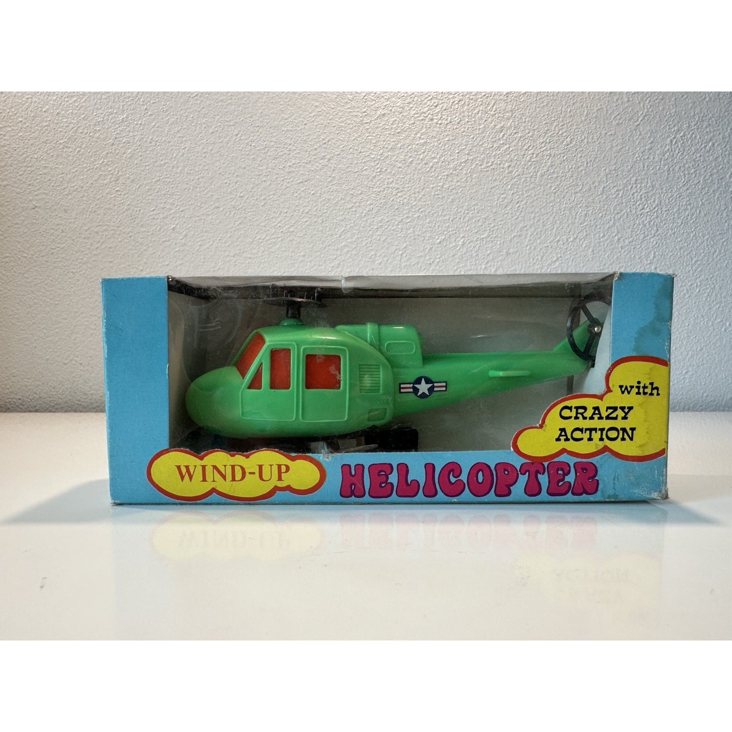 VINTAGE *NEW* 1960'S Wind Up Helicopter Plastic Toy HONG KONG