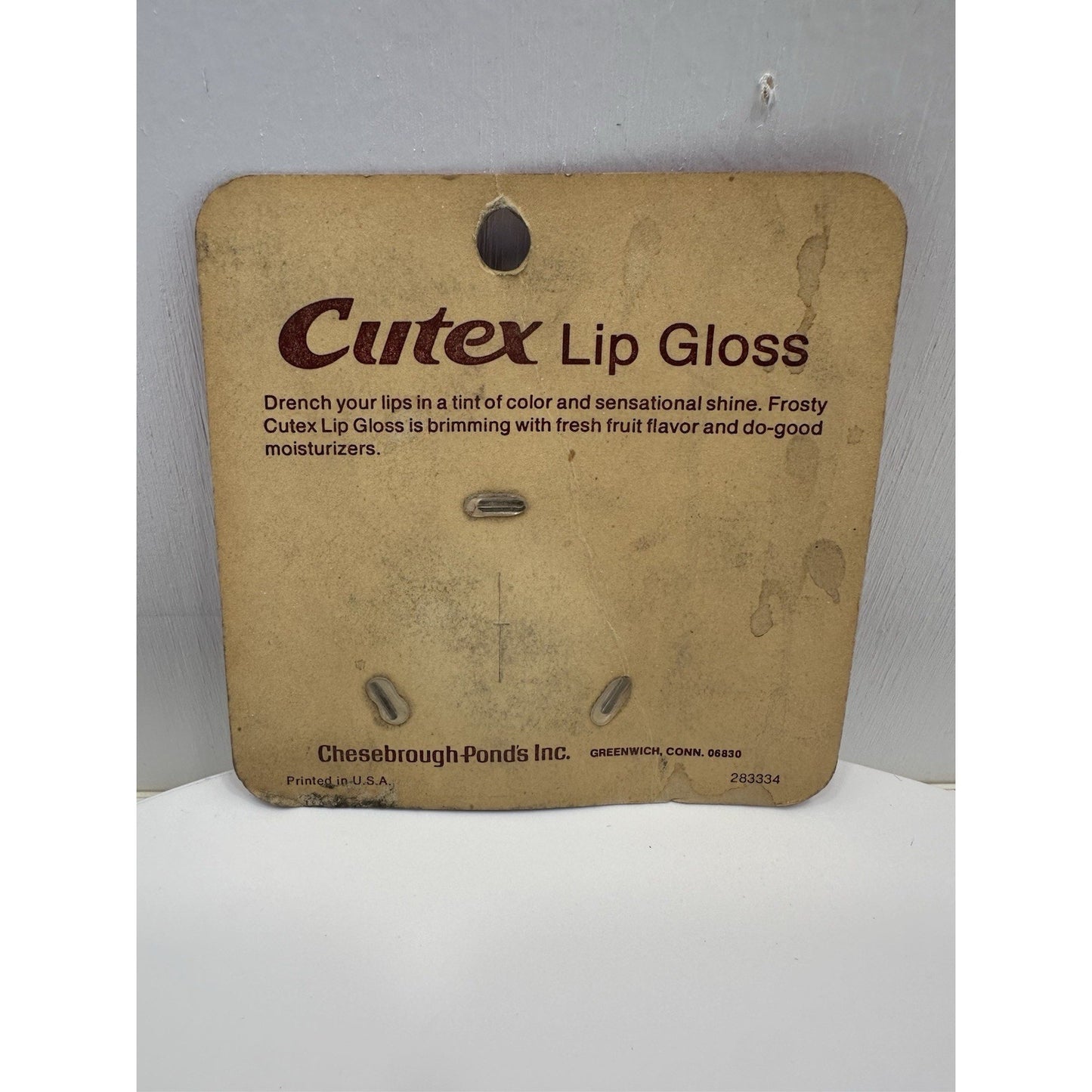 VINTAGE *NEW* 1970's Cutex Fresh Cherry Frosty Flavored Lip Gloss on Card