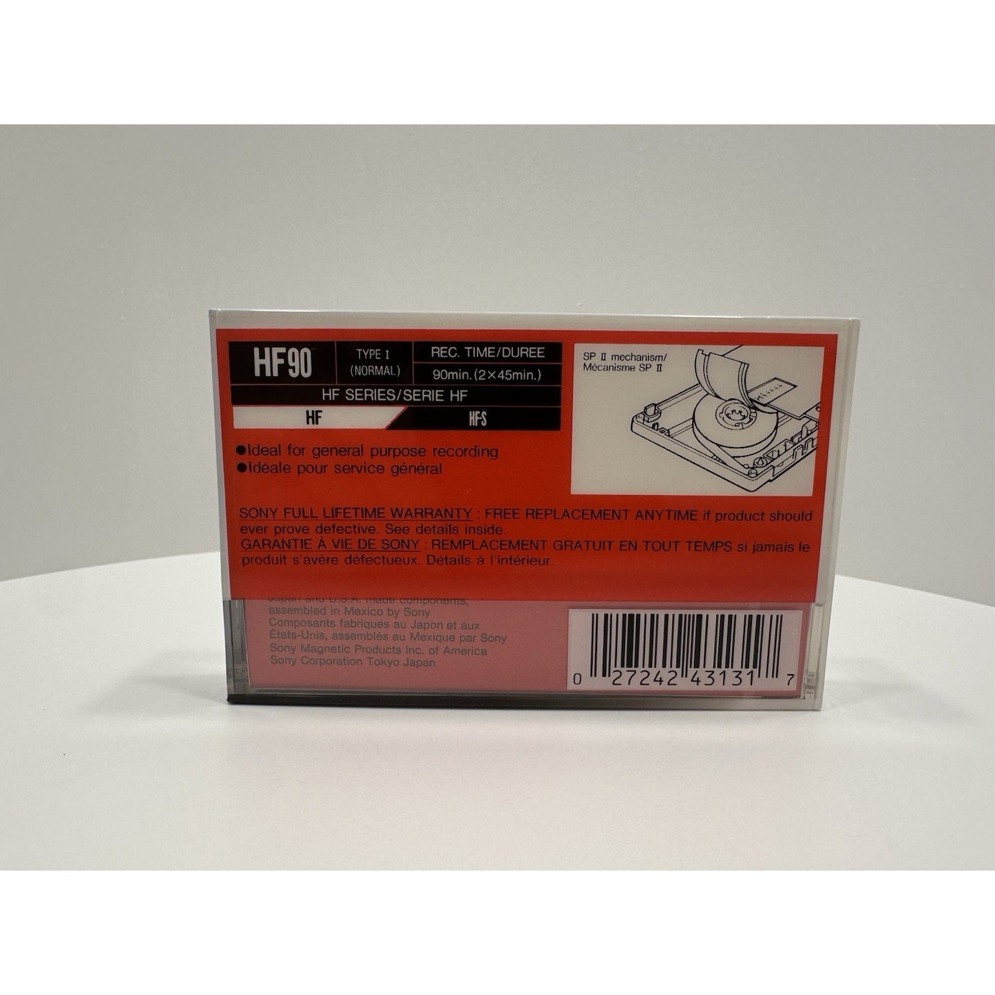 VINTAGE *NEW* 1980's SONY HF 90-Min Blank Audio Cassette Tape Sealed