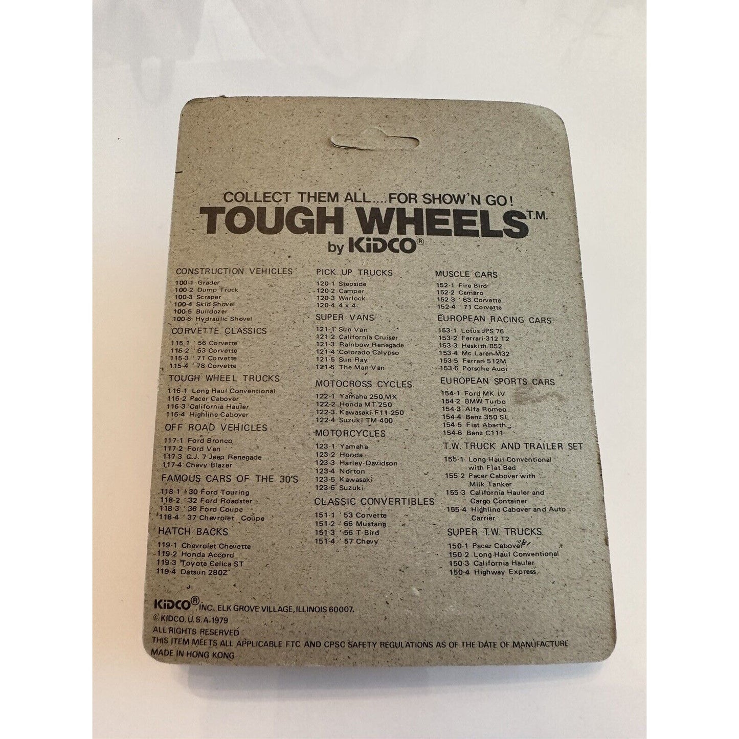 VINTAGE *NEW* Kidco Tough Wheels Formula 1 GT Racer Lotus JPS 76 Orange
