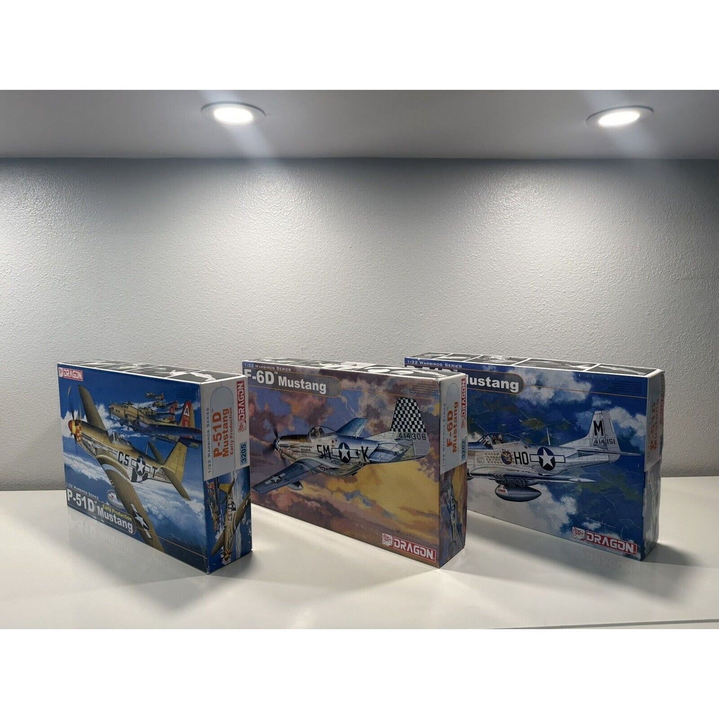 VINTAGE *NEW* DRAGON 1:32 Warbirds Series Mustang Set #3201, 3202, 3205 P-51DX2/F-6D