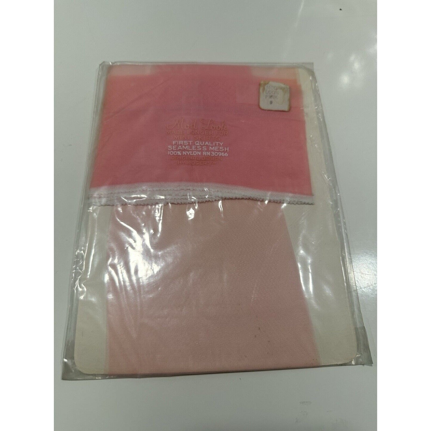 VINTAGE *NEW* Mod Look Hosiery-Seamless-Yellow/Pink/Shrimp Sets Sz9M