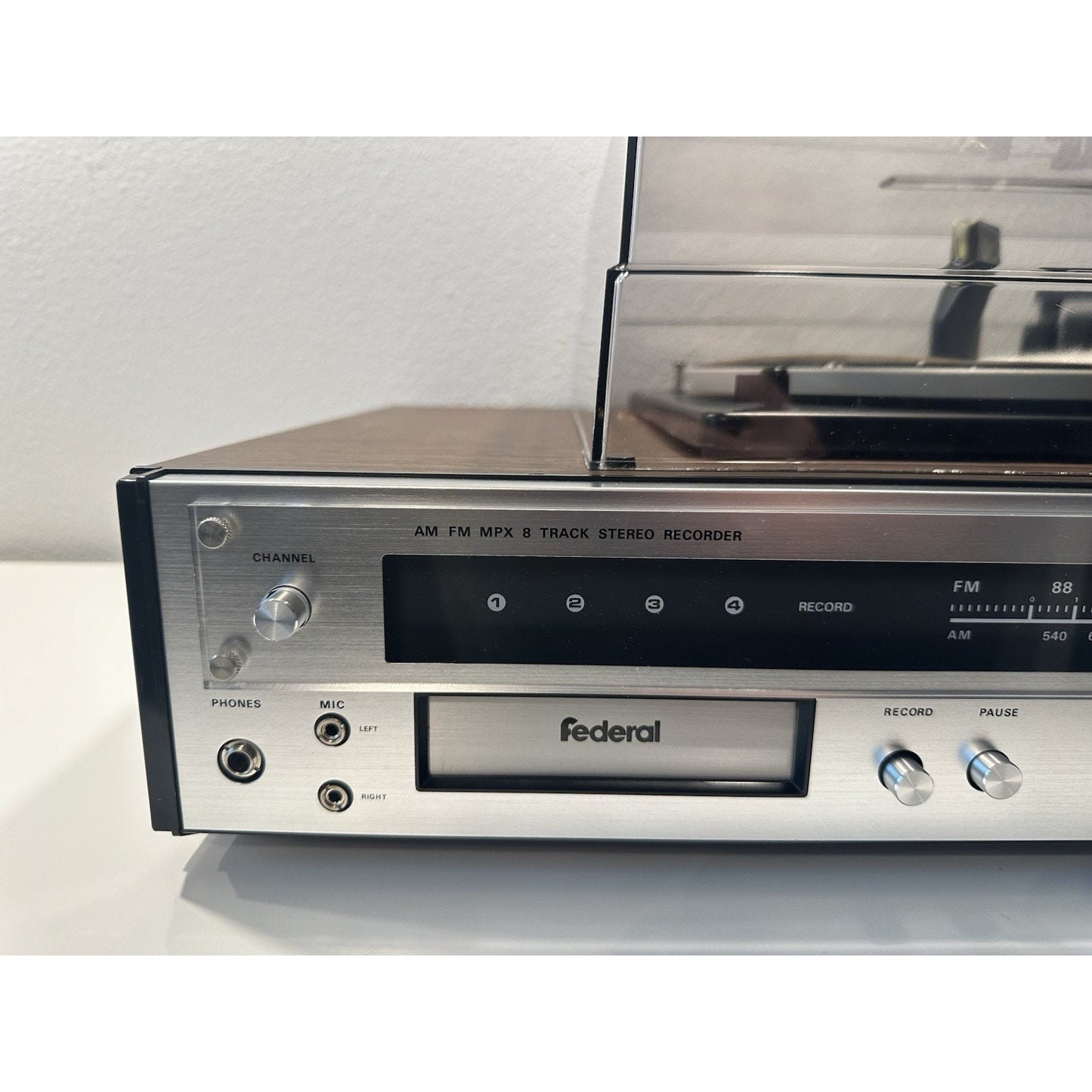 VINTAGE *NEW* 1970's Federal AM/FM MPX 8-Track Stereo System Recorder