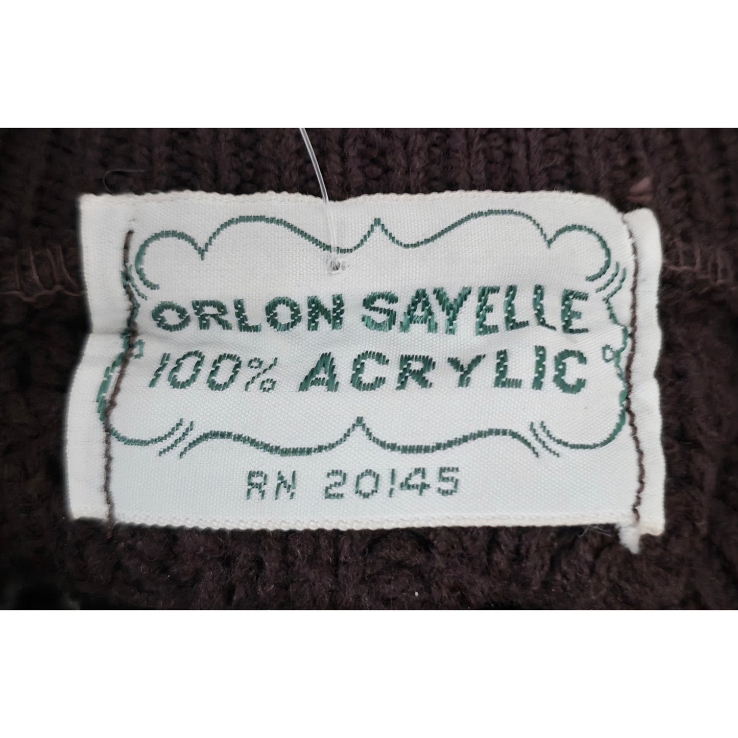 VINTAGE *NEW* 1960's Women's Dark Brown Sweater 100% Acrylic Size 34