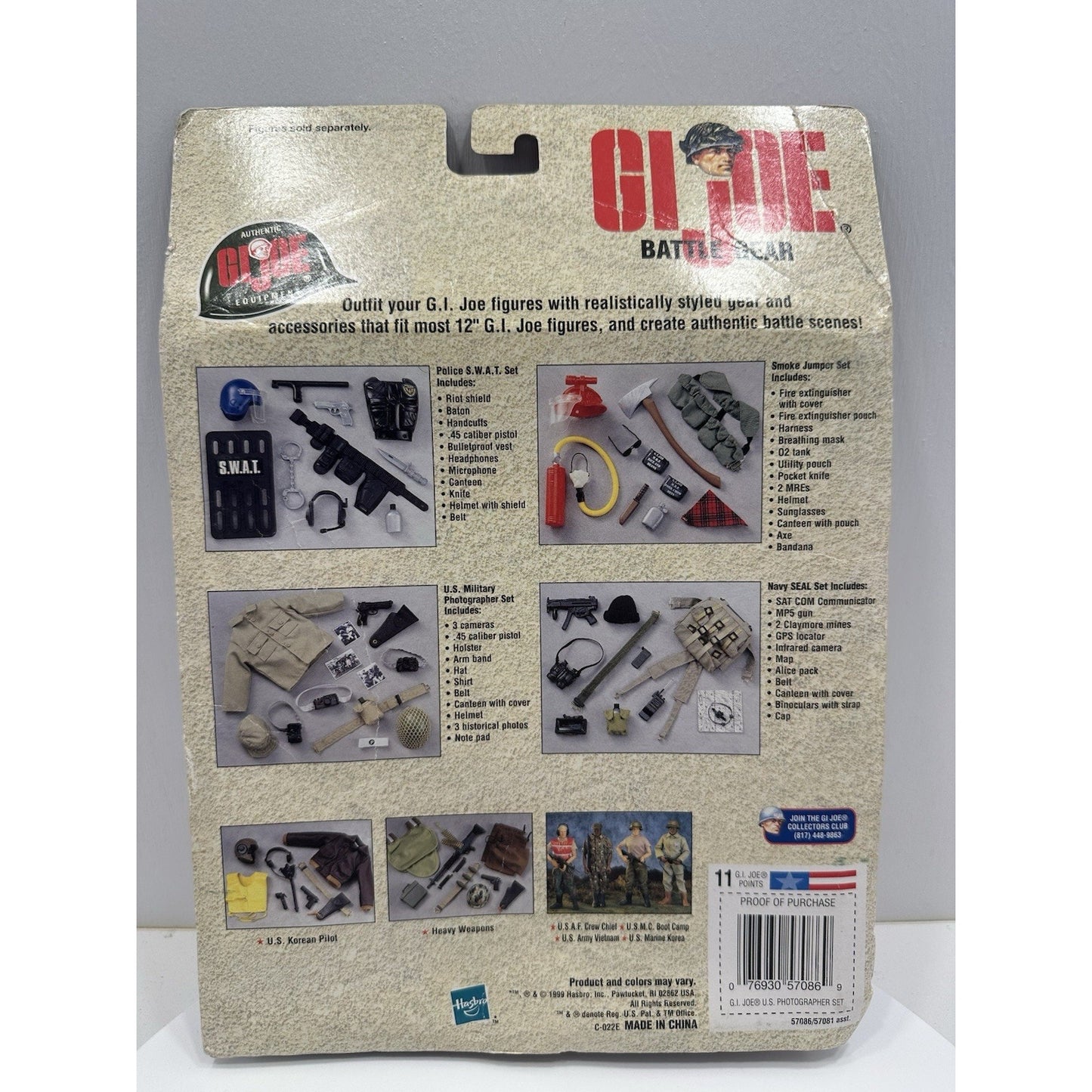 VINTAGE *NEW* 1999 GI Joe Battle Gear US Military Photographer Set