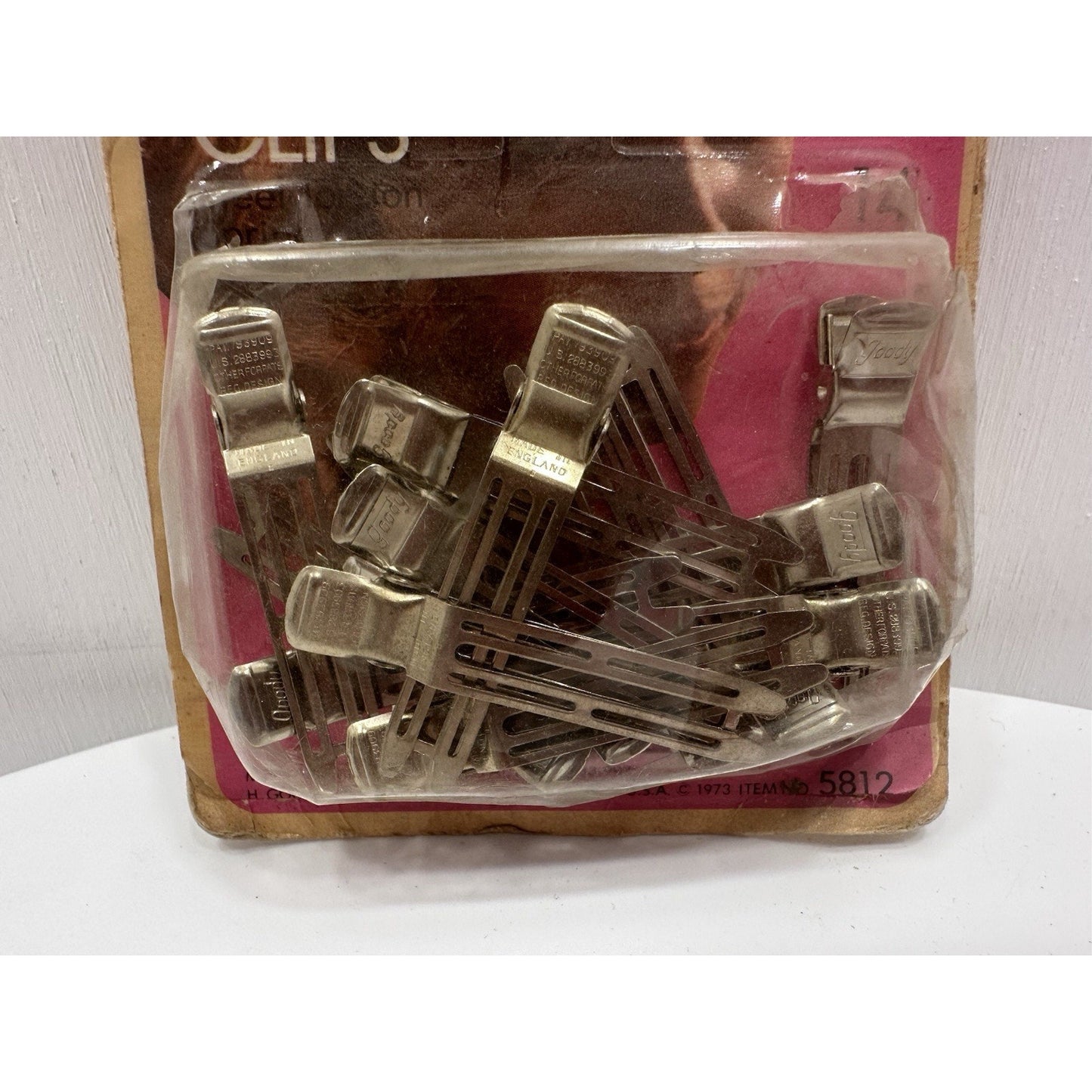 VINTAGE *NEW* 1972 Goody 5812 Pin Curl Clips Rust Resistance 14 Pack