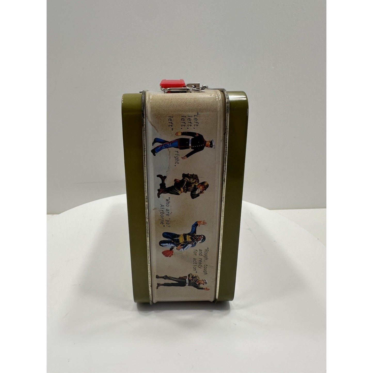 VINTAGE PRISTINE 1998 GI Joe Mini Lunch Box Action Soldier w/ Green Trim