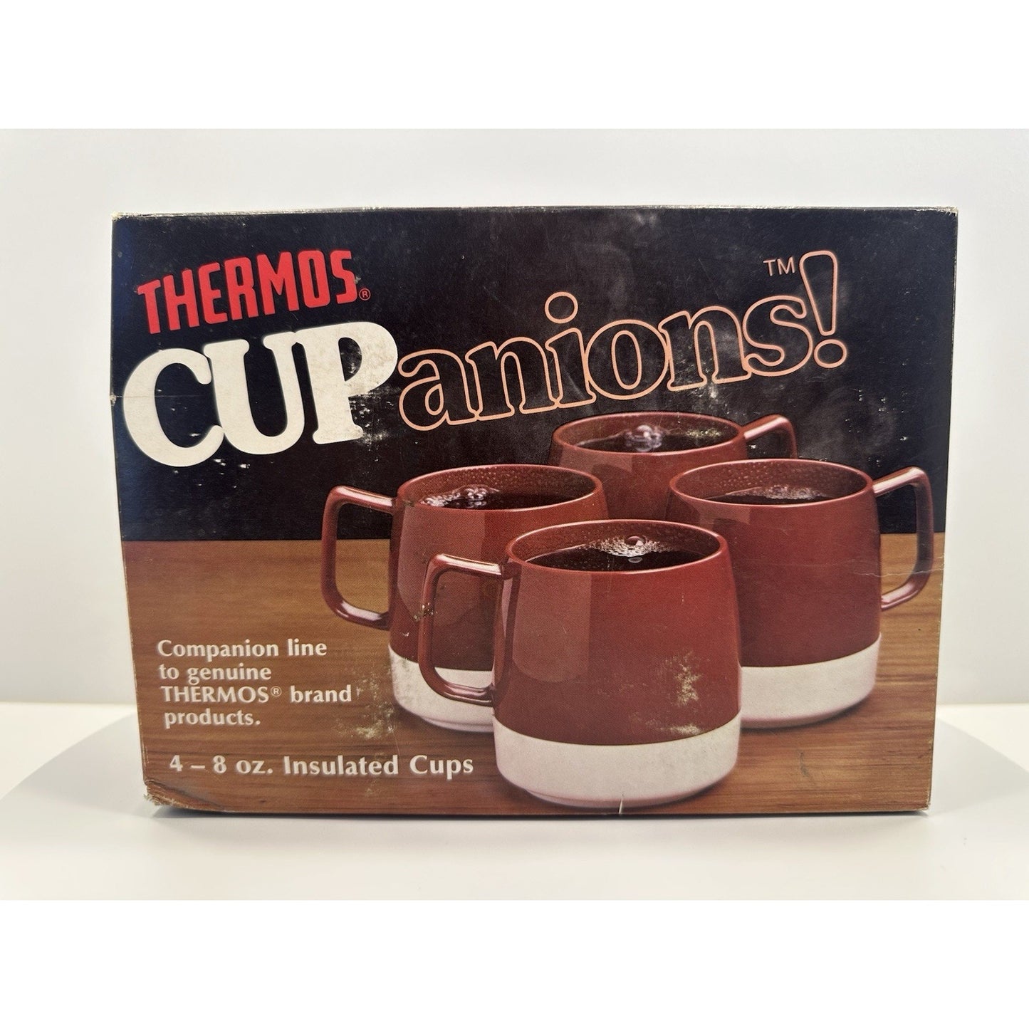 VINTAGE *NEW* 1970's CUPanions By Thermos Set of 4 8oz Cups in Orange
