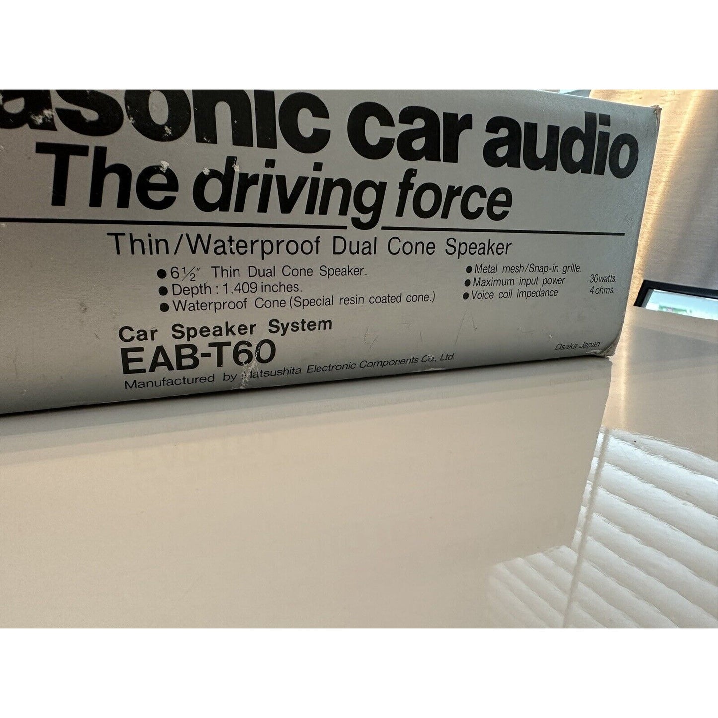 VINTAGE *NEW* Panasonic EAB-T60 Thin/Waterproof Dual Cone Car Speakers