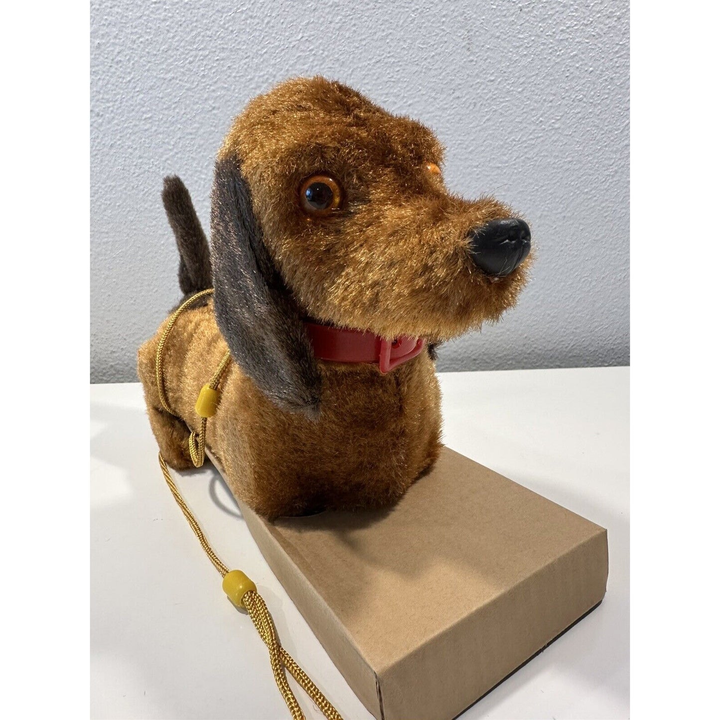 VINTAGE *NEW* Dachshund Leashed Walking Barking Collared Dog