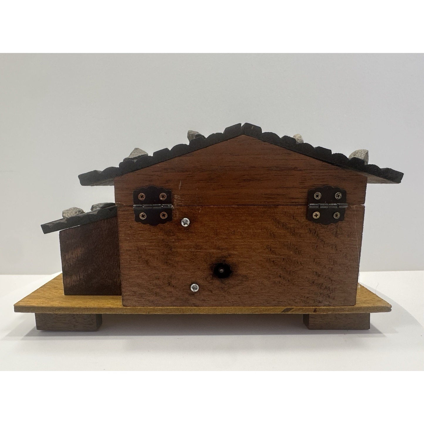 VINTAGE 1950's Swiss Chalet Wooden Music Box - Needs Lovin'
