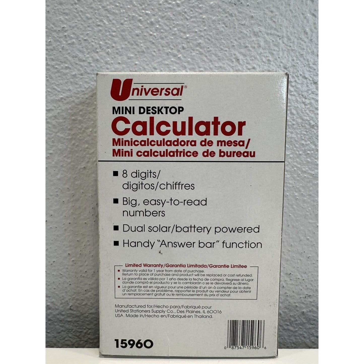 VINTAGE *NEW* Universal 15960 Two-Way Powered Calculator