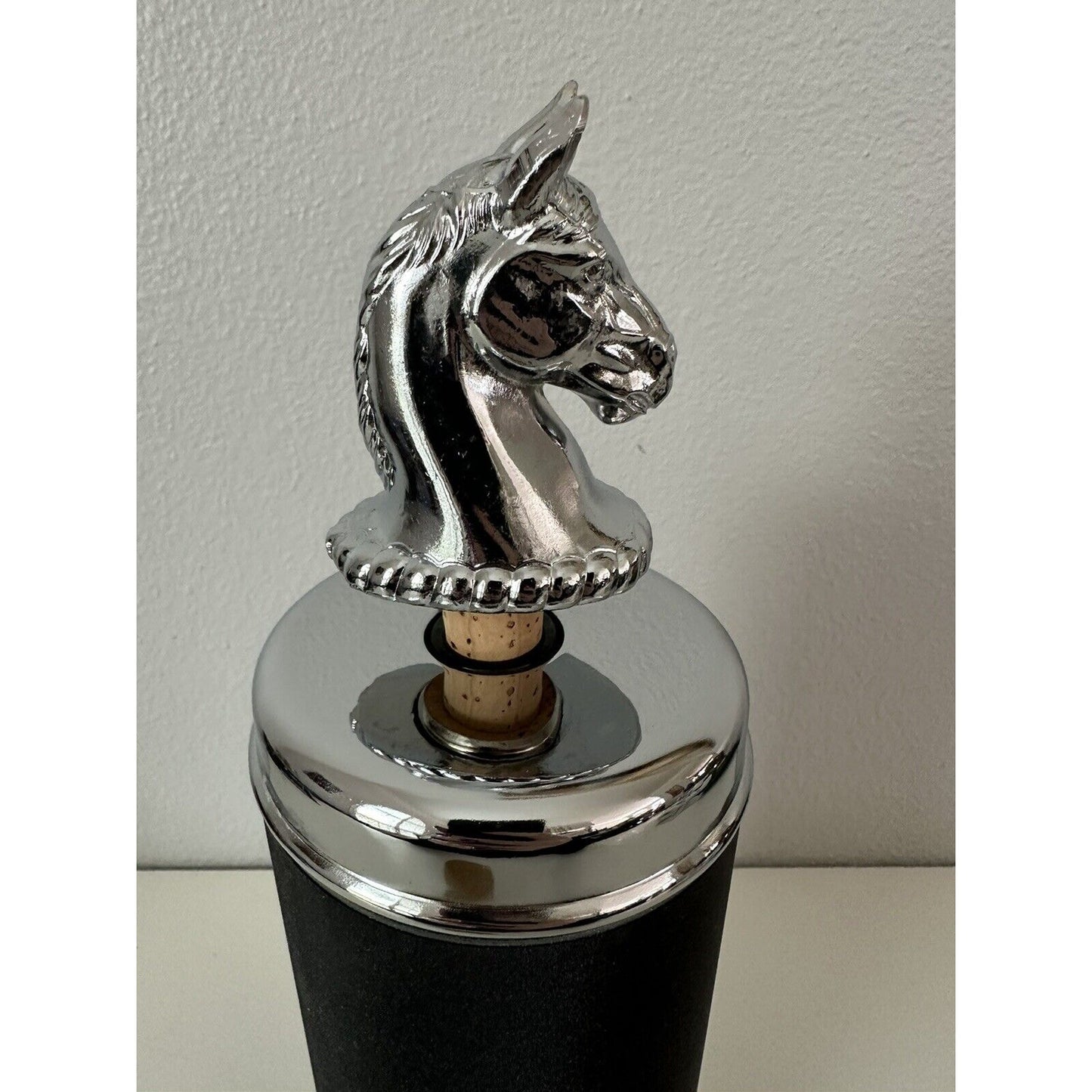 VINTAGE *NEW* Black Coat of Arms Music Box Decanter-"How Dry I Am"