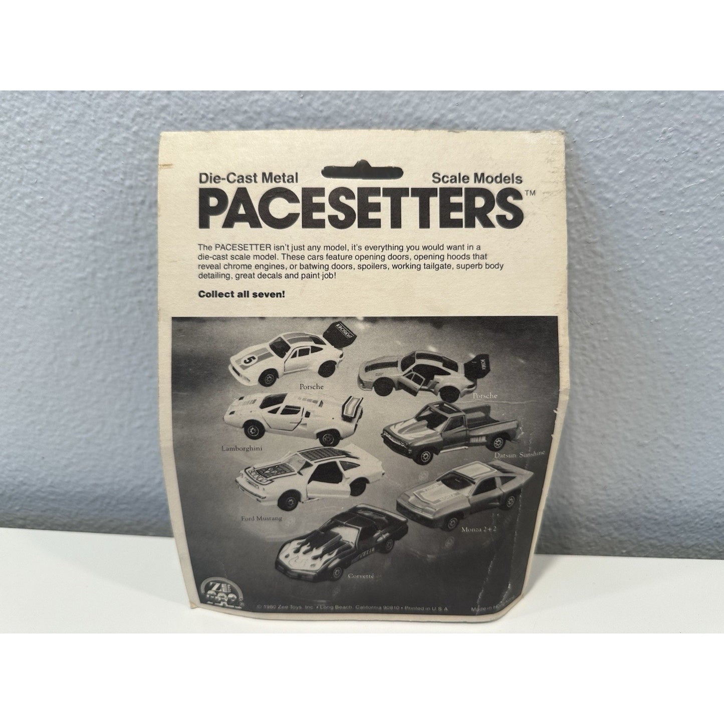 VINTAGE *NEW* 1985 Zee Pacesetter Porsche Free Wheeling 1/64 Diecast Car