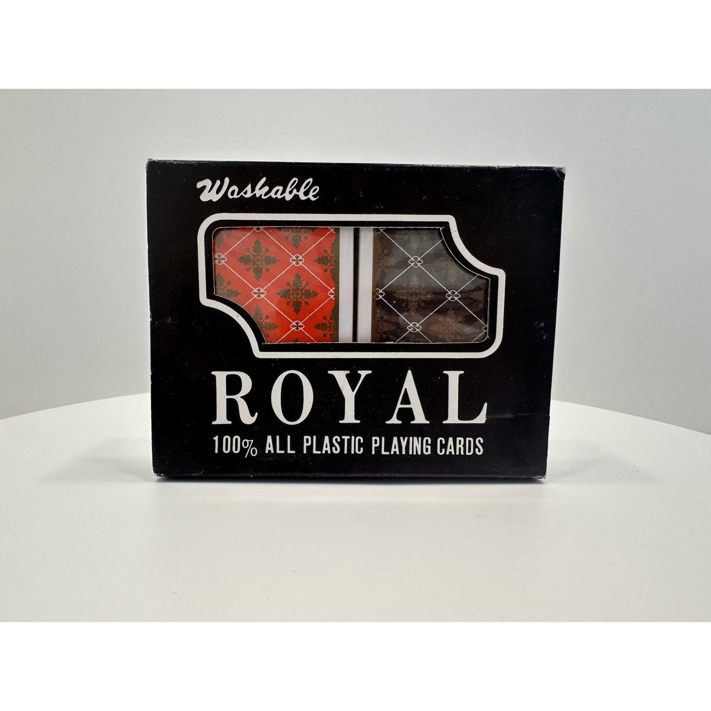 VINTAGE *NEW* 1970's Royal Washable Plastic Playing Cards Double Deck Sealed