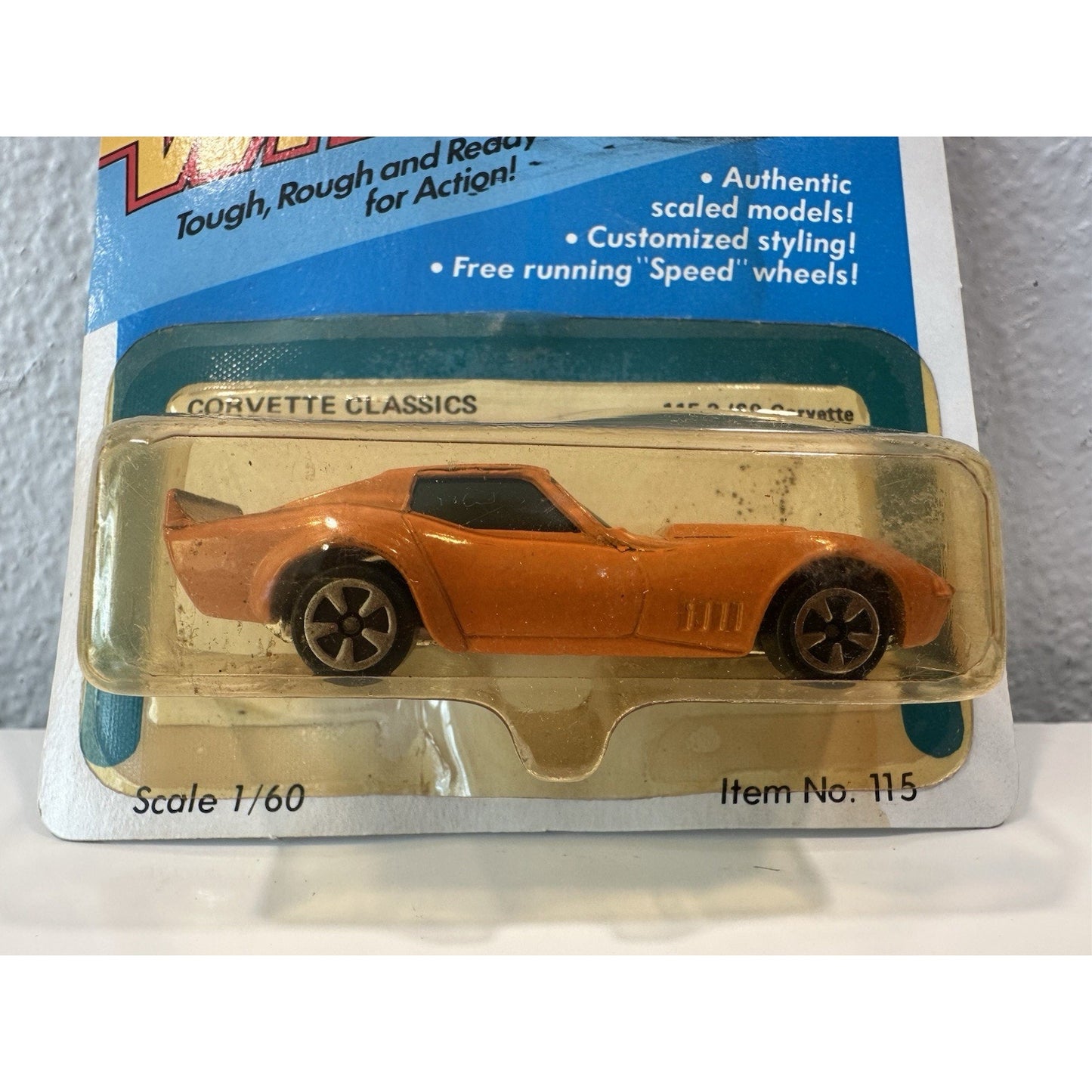 VINTAGE *NEW* Kidco Tough Wheels 115-3 Orange '69 Corvette Classic 1:60 Die Cast