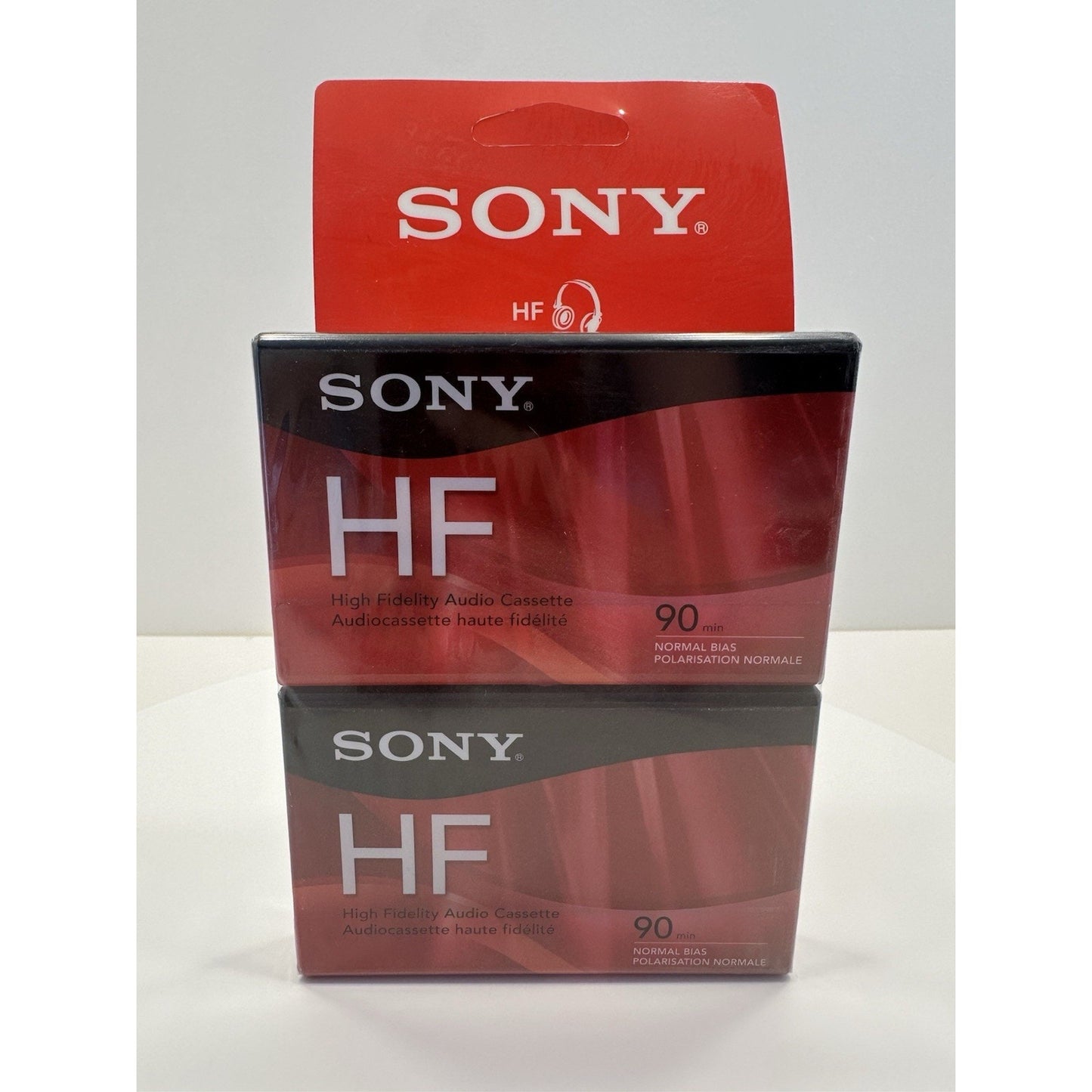 VINTAGE *NEW* 1980's SONY HF 90-Min 2-Pk Blank Audio Cassette Tape Sealed