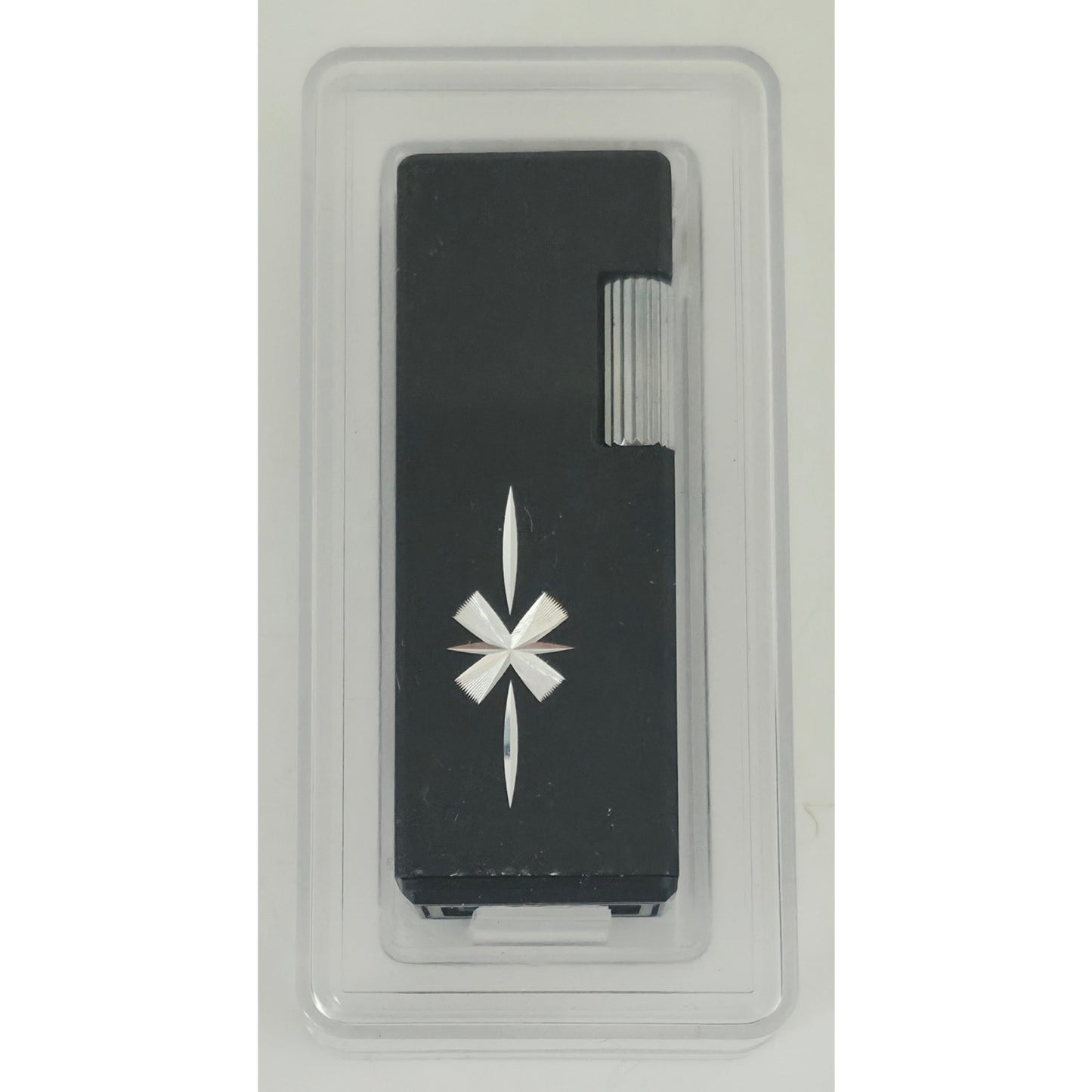 VINTAGE *NEW* 1950's Imperial Black and Silver Butane Lighter