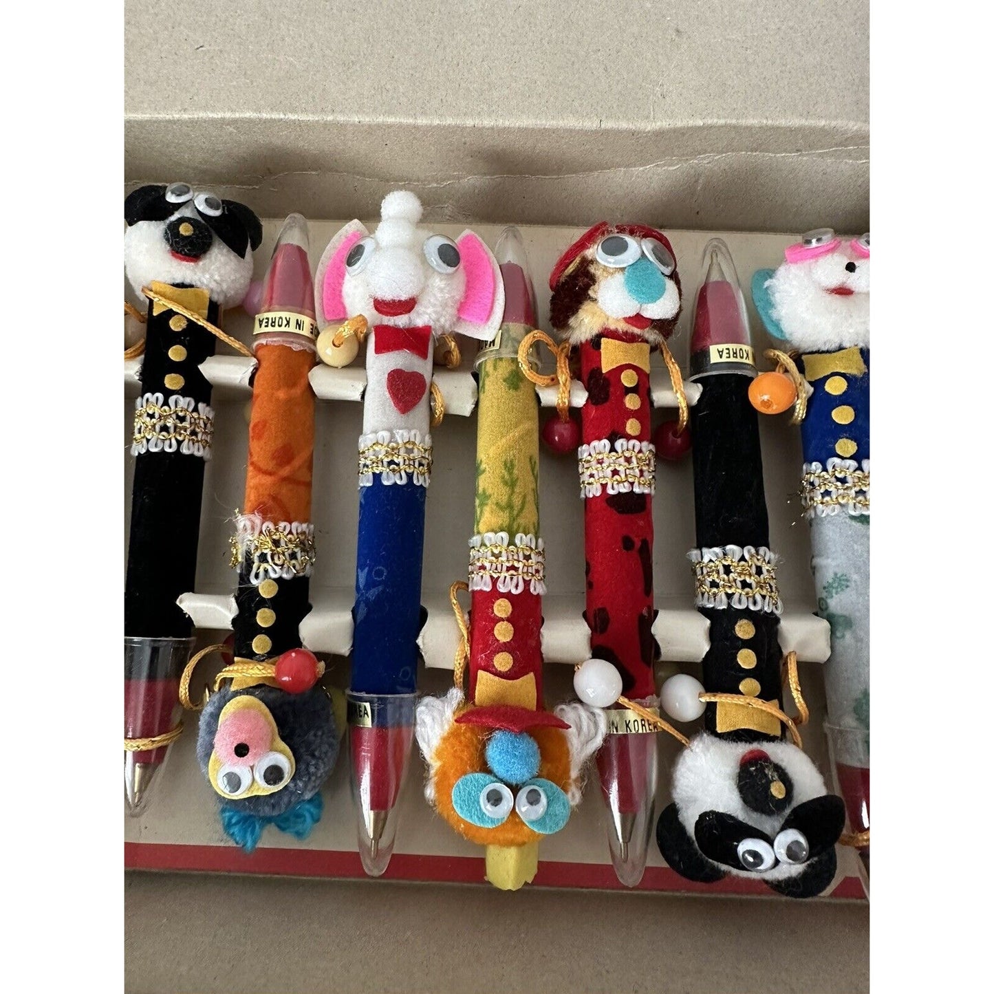 VINTAGE *NEW* Happy Doll Fun 12 Pen Set/Handcrafted