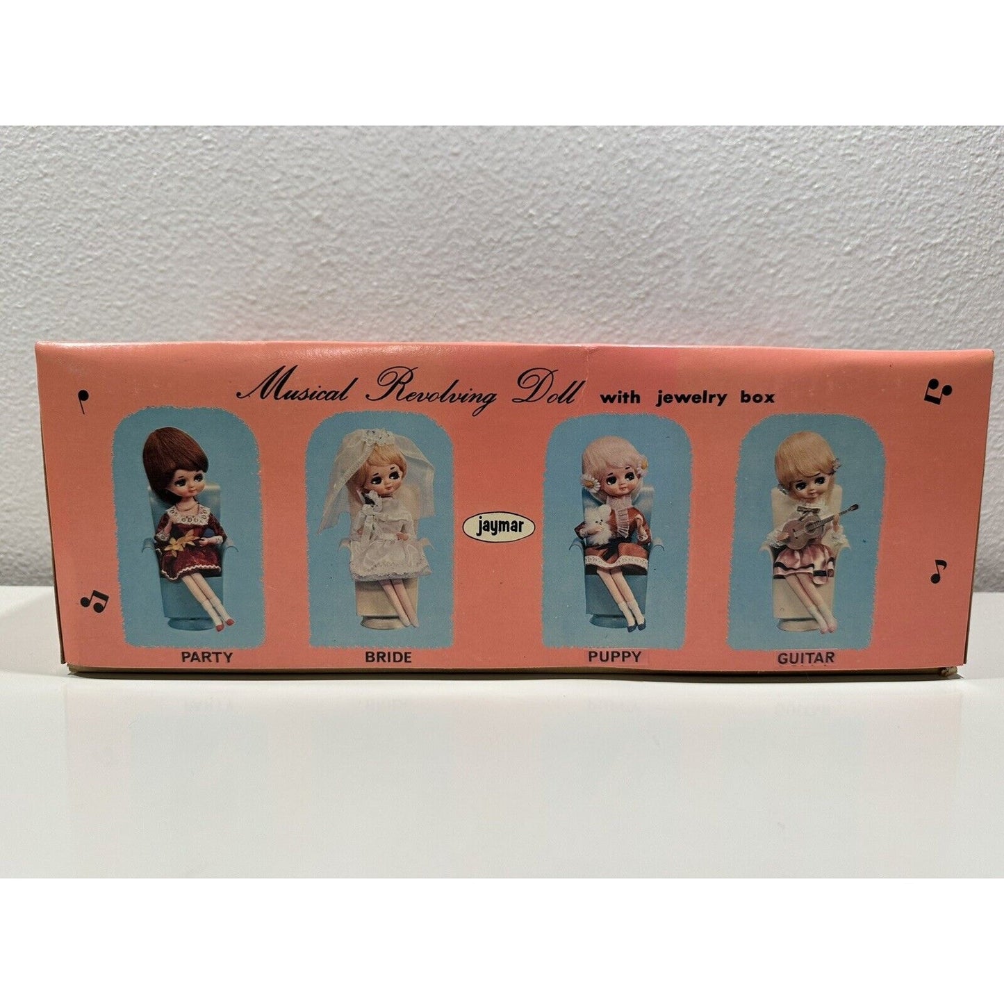 VINTAGE *NEW*1960's Jaymar Musical Revolving Doll w/Jewelry Box