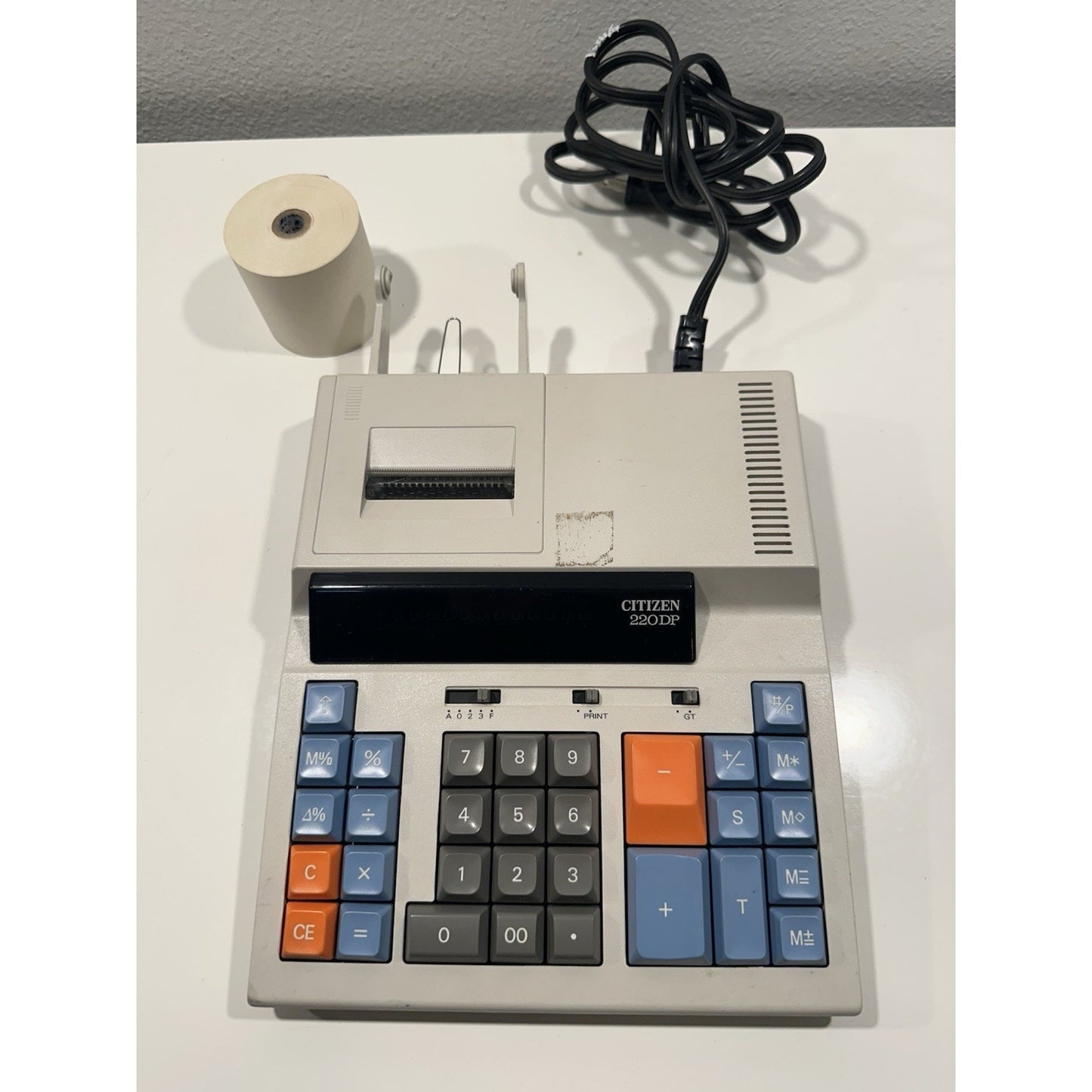 Needs Lovin' - VINTAGE 1980's Citizen 220DP Electronic Printing Calculator