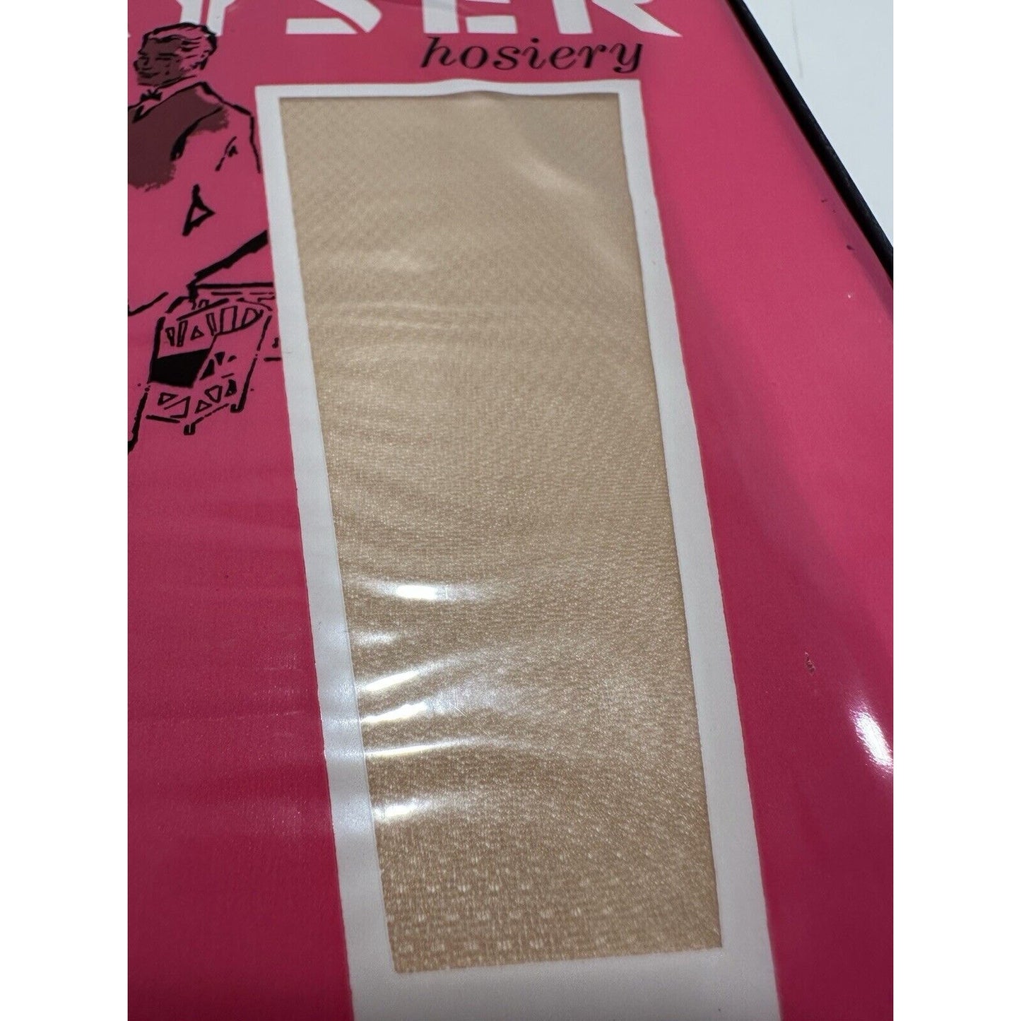 VINTAGE *NEW* Kayser Hosiery-Seamless-Shell Beige Sz10.5L X 5 Pair