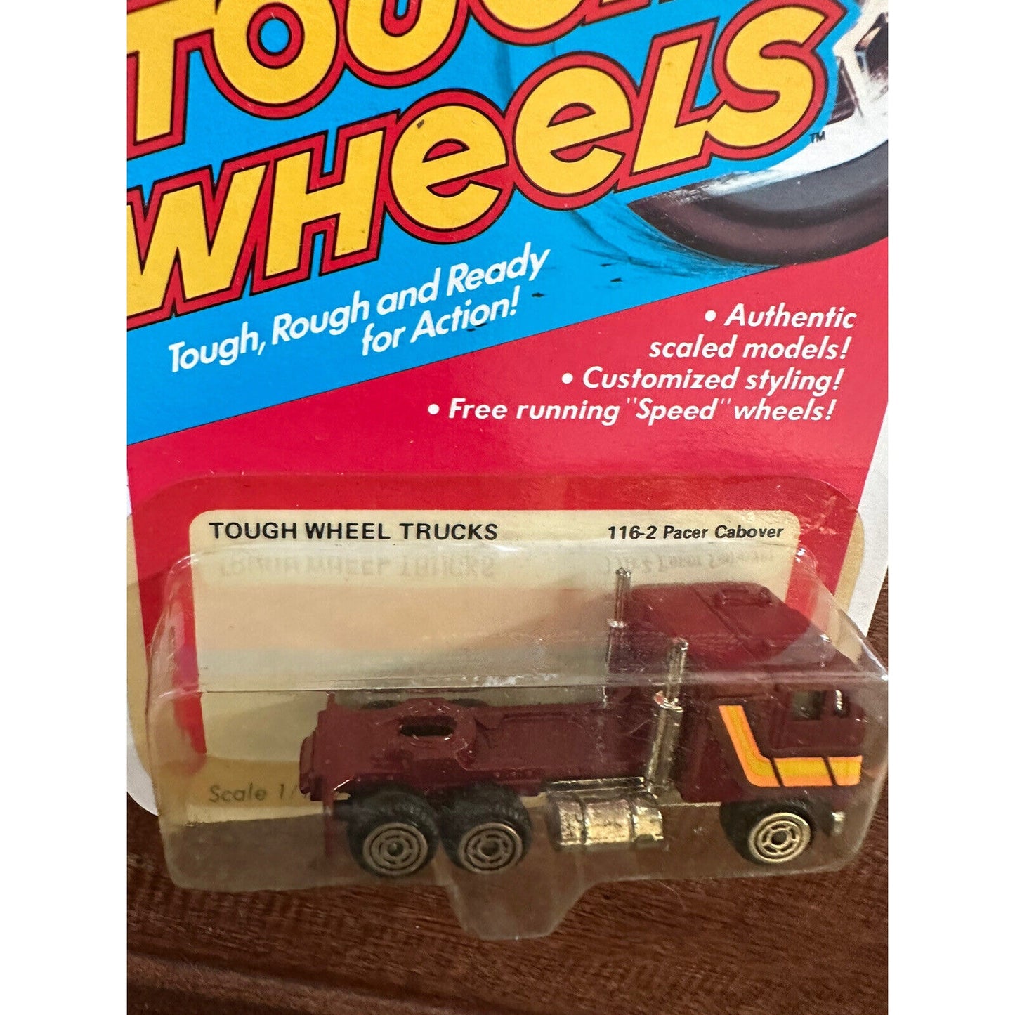 VINTAGE *NEW* 1980's Kidco Tough Wheels Trucks Pacer Cabover Maroon/Yellow