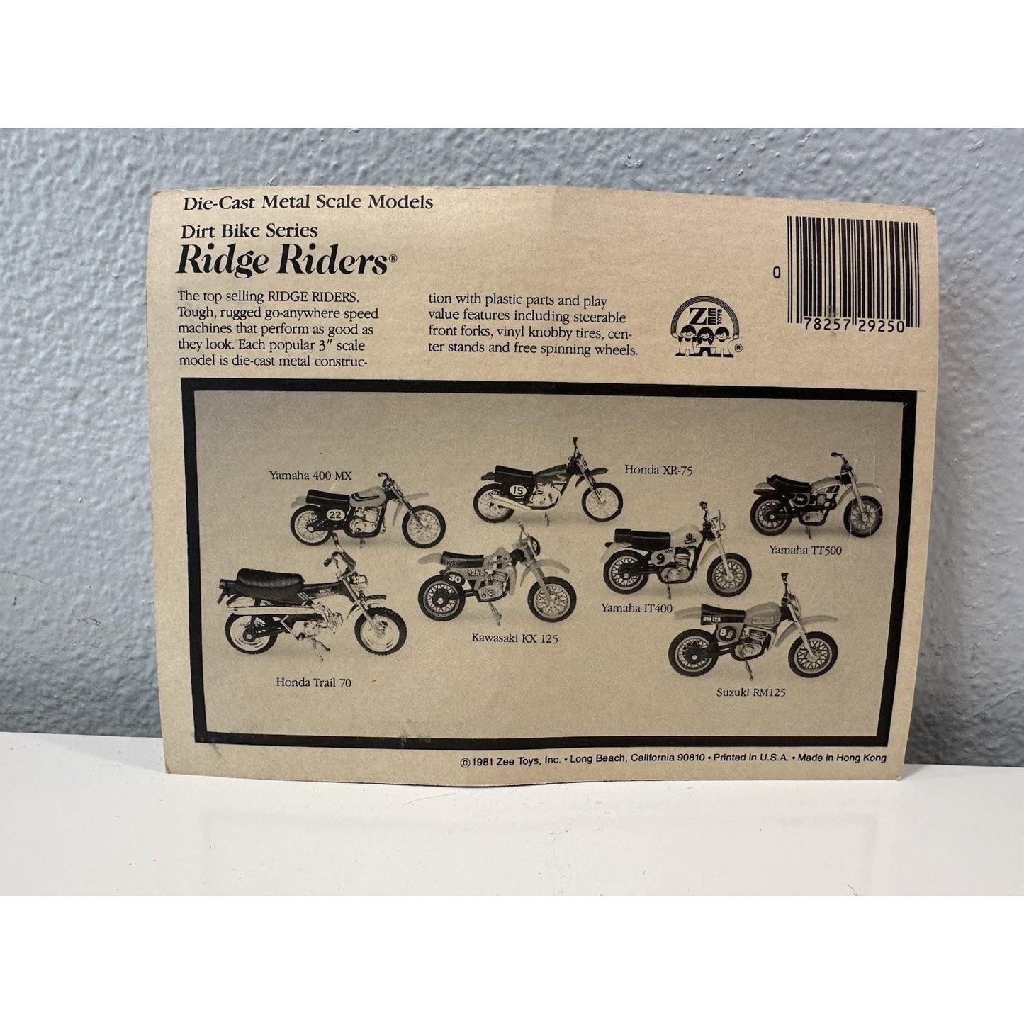 VINTAGE *NEW* 1981 Ridge Riders Dirt Bike Die Cast Metal Yamaha IT400