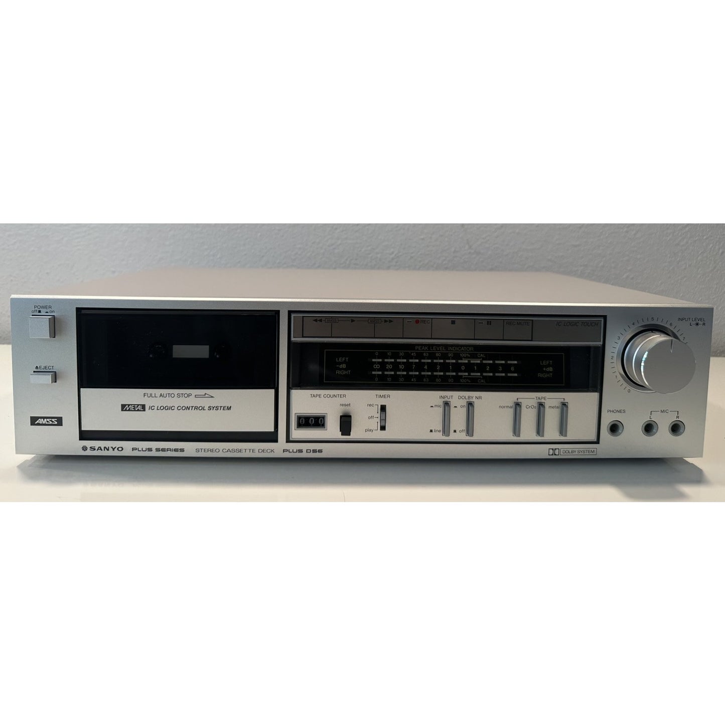 VINTAGE *NEW* Sanyo Plus D56 Stereo Cassette Deck led